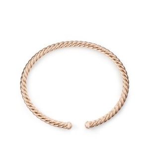 Cable Spira Bracelet in 18k Rose Gold, 4mm